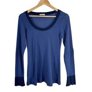 Vintage 90s Y2K  FOREVER long sleeve thermal t shirt elbow patch‎ woman's Large